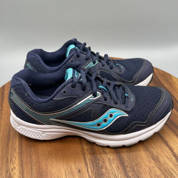Saucony Grid Cohesion 10 Shoes Womens 8.5 Blue Running Comfort Walking Casual - Picture 1 of 8